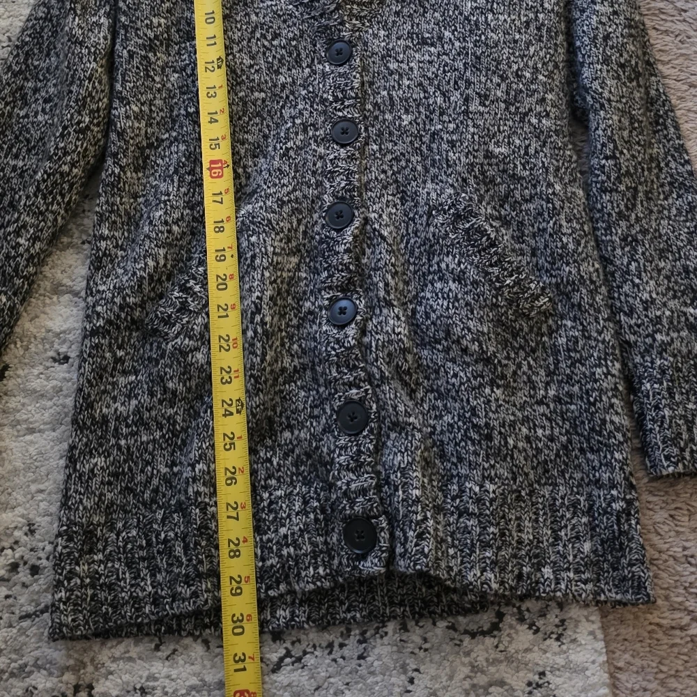 J. Crew Wool Blend Knit Collared Cardigan Sweater Womens L Cottage Core Preppy